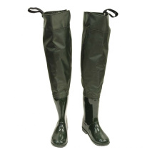 Men's Cheap Nylon PVC Waterproof Fly Fishing Hip Waders with Cleated Soles